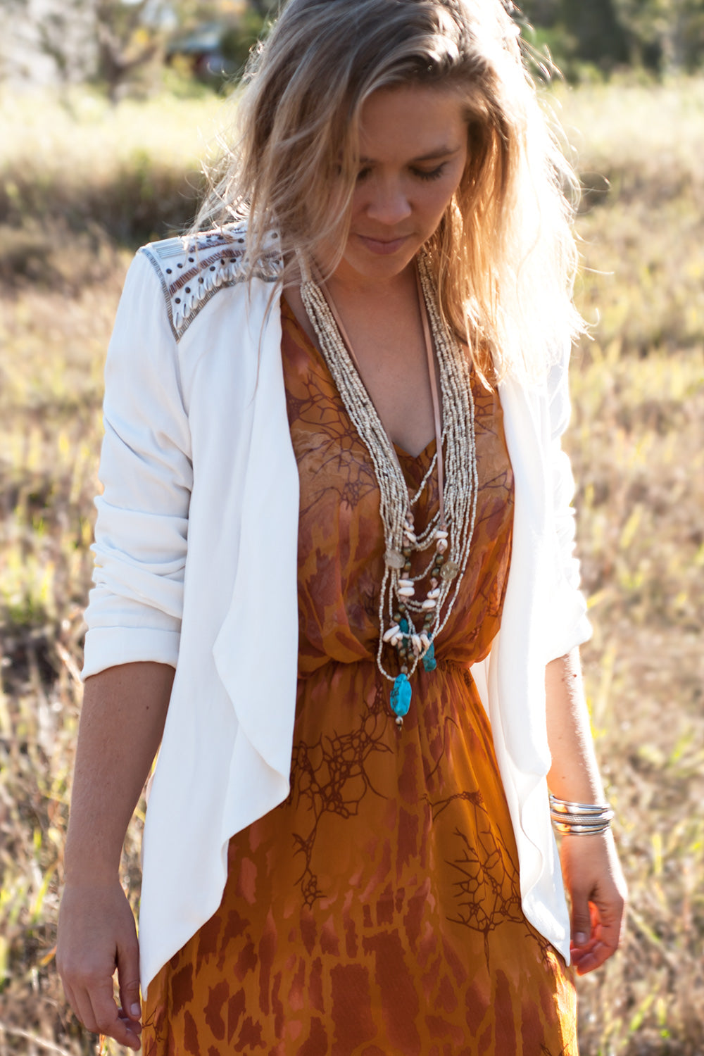 The Zahra Beaded Blazer